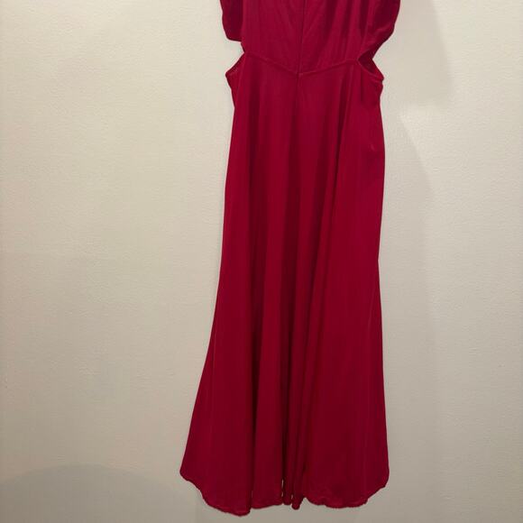 REFORMATION Red Midi Dress – Size Small- Taylor Swift Red Dress with Cutouts - Picture 4 of 13